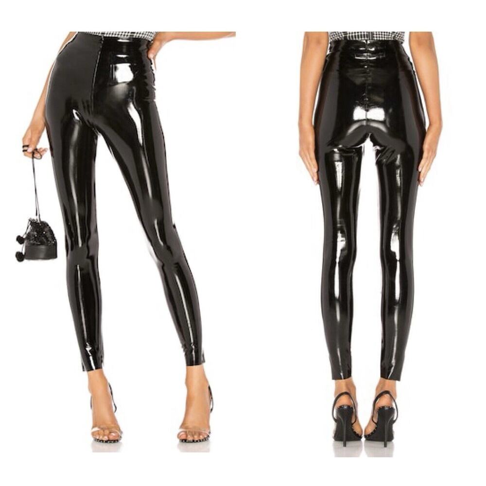 Commando BLACK Faux Patent Leather Perfect Control Leggings, US Small